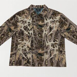 Rebel Vengeance Woodland Camo Tapestry Jacket, Statement Designer Streetwear Art